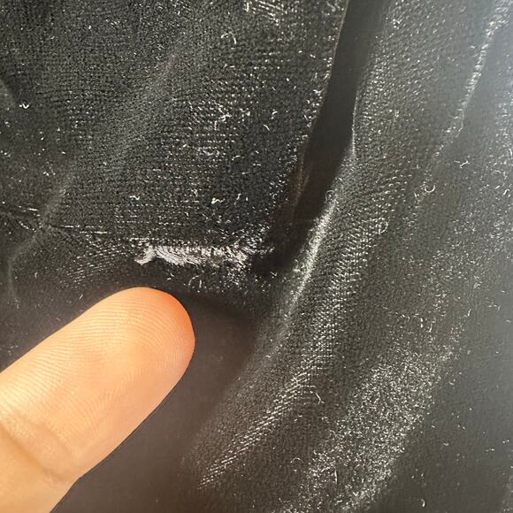 Bruce Oldfield Vintage Black Long Sleeve Mock Neck Velvet Dress - Picture 5 of 7